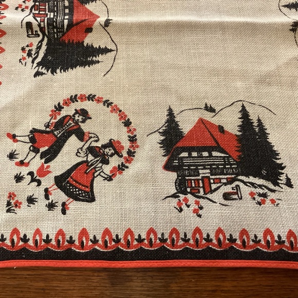 Vintage colonial Dutch print linen - Picture 2 of 6